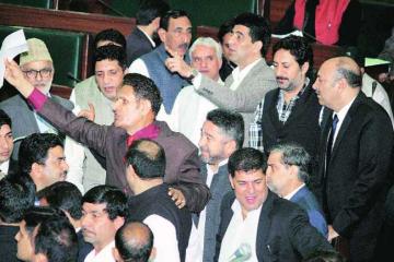 Uproar in House, 2 PDP MLAs join walk out