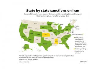 US states to hold grip on Iran sanctions, nuclear deal or not