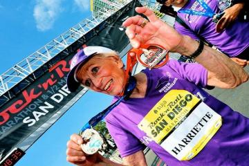 92-year-old cancer survivor becomes oldest woman to finish marathon