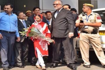 Geeta arrives in Delhi, to be handed over to family after DNA test