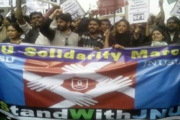 JNU students, others stage protest march