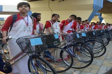 Girls on bikes, and the way the wheel turns in Bengal